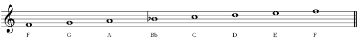 F major scale