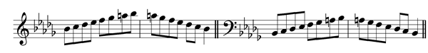 b-flat-minor-harmonic-scale
